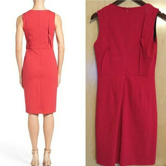 Quinn'Sleeveless Drape Front Sheath  Dress - Picture 4 of 7